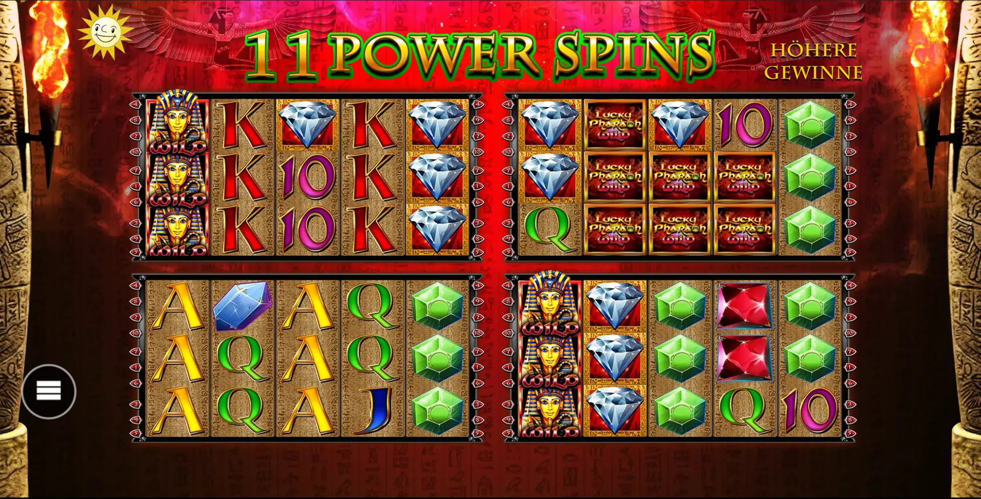 Lucky Pharaoh Wild Layout – Erweiterter Spielplan mit Wilds